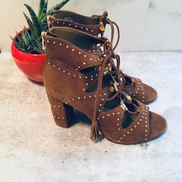 ASH Alexa Suede Heeled Sandals Size 10.5 EUR 41